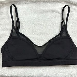 black cute mesh bra adjustable straps